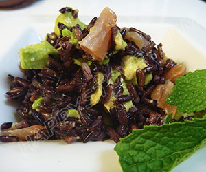 Black Rice, Avocado and Smoked Salmon Salad