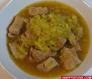 Cabbage and Pork Stew - by Happystove.com