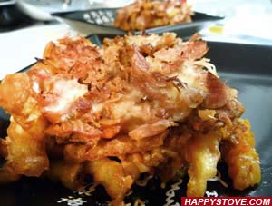 French Fries, Bolognese Sauce and Ham Casserole - By happystove.com