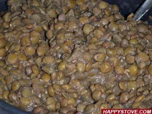 Lentils with Bacon and Red Wine - By happystove.com