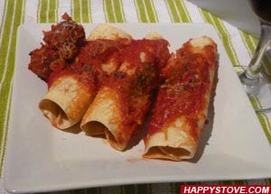 Meatball Cannelloni with Tomato Sauce