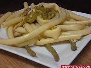 Ziti Pasta with Smoked Salmon and Green Asparagus