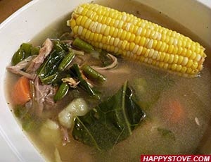 Turkey and Vegetables Broth Soup - By happystove.com